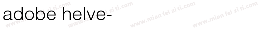 adobe helve字体转换